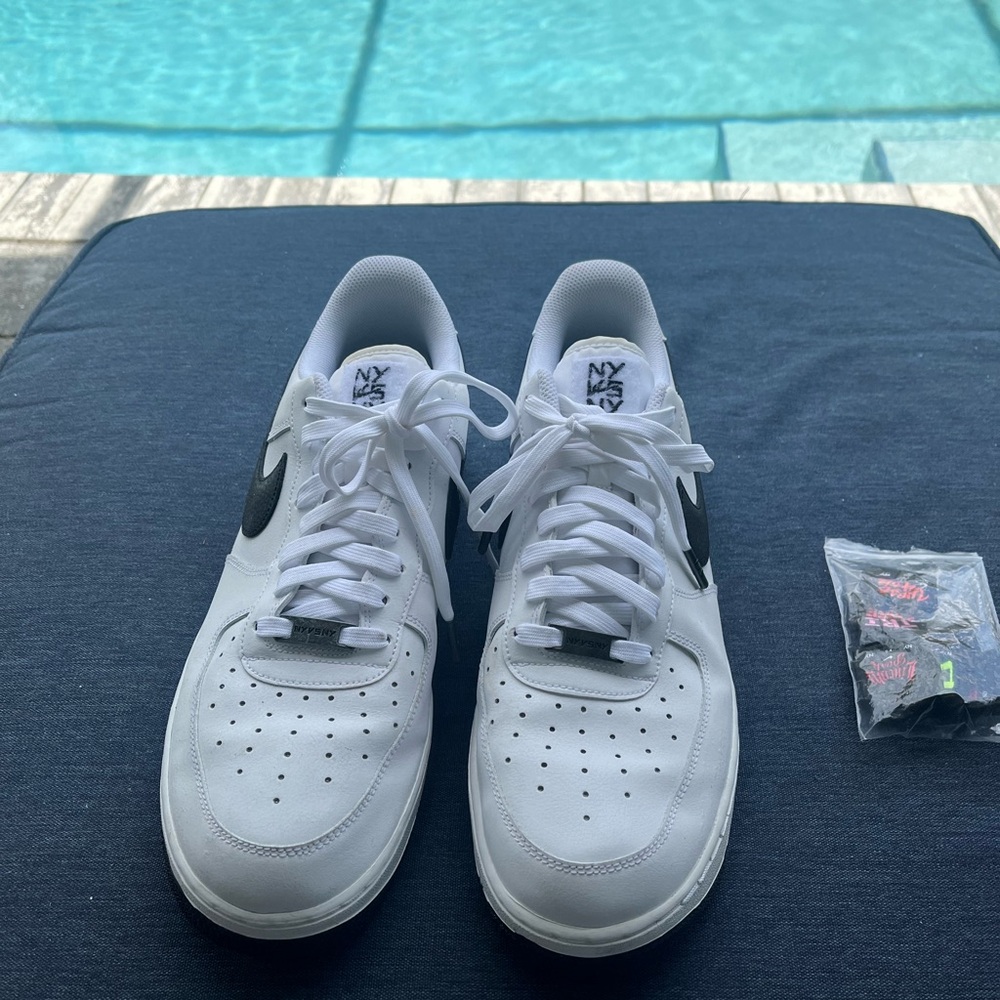 Nike Air Force 1 White with Black Swoosh